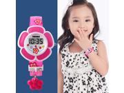 SKMEI 1144 Children Watch Digital Fashion Casual Gift For Boys Girls Kids Child Non Toxic Silicone Strap Flower Wristwatch