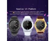 NeeCoo V3 Smart Watch Calls SMS Reminder Sedentary Reminder Heart Rate Monitor Remote Capture Finding Phone Voice Recognition Black Color Black