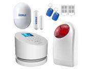 2016 NEW KERUI great W2 GSM Wifi Alarm Systems Security Home with TFT Color UI menu 433Mhz LCD display Wireless Flash Siren