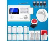 2016 new alarm dual network Wireless GSM and PSTN alarm system with 99 Wireless defense zone and 2 wired zones LCD English