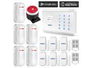 850 900 1800 1900mhz 99 wireless zones IOS android APP Autodial GSM Touch Keypad LCD Intruder home alarm