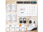 W18 2.4G WIFI GSM alarm LCD GSM SMS Home Security Burglar Fire Alarm System APP Control home alarm wireless wifi ip camera