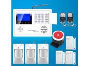 2016 new alarm dual network Wireless GSM and PSTN alarm system with 99 Wireless defense zone and 2 wired zones LCD English