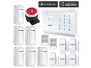 mult voice 850 900 1800 1900mhz 99 wireless zones IOS android APP Autodial GSM Touch Keypad LCD Intruder home alarm