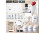 WIFI GSM alarm LCD GSM SMS Home Security Burglar Fire Alarm System APP Control wireless wifi ip camera wireless gas detecotr