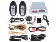 PKE car alarm system with remote engine start stop auto passive entry system kit push button start stop window close