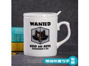 Mug Cup for Geek Glass ceramic mug gift programmer Schrodinger cat wanted poster simple cup