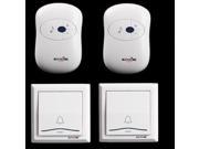 Wireless Doorbell Waterproof AC 110 220V digital door bell 200 m remote control door ring 2 transmitters 2 receiver
