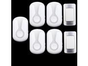 High Quality IP44 Waterproof Wireless Doorbell 300M Range with 36 Chimes Tone 4 Level Volume with 2 Push Button and 5 Receiver