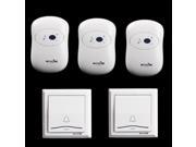 Wireless Doorbell Waterproof AC 110 220V digital door bell 200 m remote control door ring 2 transmitters 3 receiver
