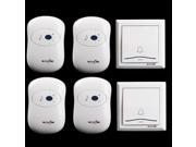 Wireless Doorbell Waterproof AC 110 220V digital door bell 200 m remote control door ring 2 transmitters 4 receiver