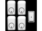 1 doorbell buttons 4 doorbell receivers 350M remote control AC 110 220V Waterproof button elderly pager Wireless doorbell