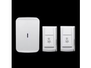 Wireless home electronic elderly DC battery pager move freely waterproof doorbell 2 transmitter 1 receivers wireless door bell
