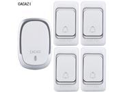 4 Buttons 1 Receiver 200m Remote Control 36 Song Waterproof DC Wireless Doorbell