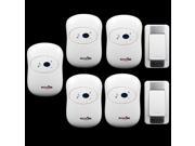 New high quality wireless waterproof door bell 36 music melody 300M doorbell 2 transmitters 5 receiver home doorbells