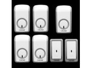 2 doorbell buttons 5 doorbell receivers 350M remote control AC 110 220V Waterproof button elderly pager Wireless doorbell