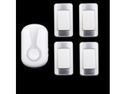 High Quality IP44 Waterproof Wireless Doorbell 300M Range with 36 Chimes Tone 4 Level Volume with 4 Push Button and 1 Receiver
