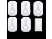 36 Tunes Wireless Cordless Doorbell Remote Door Bell Chime 1 Button and 5 Receivers No need battery Waterproof EU US UK Plug