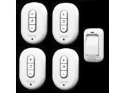 1 doorbell buttons 4 doorbell receivers 100M remote control AC 110 240V Waterproof button need batteryWireless doorbell
