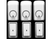3 doorbell buttons 3 doorbell receivers 350M remote control AC 110 220V Waterproof button elderly pager Wireless doorbell
