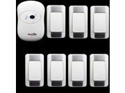 High Quality Wireless Doorbell Waterproof DC battery 300m remote control Door Bell 7 transmitter 1 receiver