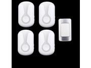 High Quality IP44 Waterproof Wireless Doorbell 300M Range with 36 Chimes Tone 4 Level Volume with 1 Push Button and 4 Receiver