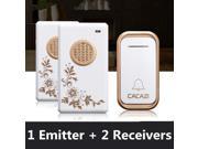 2 and 1 New Wireless door bell IP44 Waterproof standard doorbell Prevent Signal interference 200M Effective range