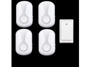 36 Tunes Wireless Cordless Doorbell Remote Door Bell Chime 1 Button and 4 Receivers No need battery Waterproof EU US UK Plug