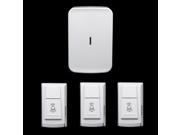 Wireless home electronic elderly DC battery pager move freely waterproof doorbell 3 transmitter 1 receivers wireless door bell