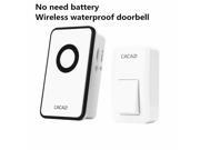 38 Tunes Wireless Cordless Digital Doorbell Remote Door Bell Chime No need battery Waterproof EU US UK Plug 110 240V White