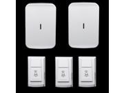 Wireless home electronic elderly DC battery pager move freely waterproof doorbell 3 transmitter 2 receivers wireless door bell