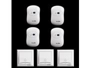 Wireless Doorbell Waterproof AC 110 220V digital door bell 200 m remote control door ring 3 transmitters 4 receiver