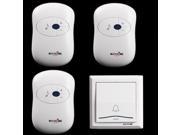 Wireless Doorbell Waterproof button elderly pager 1 transmitter 3 receiver AC 110 220V 200M remote control Digital door ring