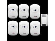 New high quality wireless waterproof door bell 36 music melody 300M doorbell 1 transmitters 6 receiver home doorbells