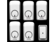 1 doorbell buttons 5 doorbell receivers 350M remote control AC 110 220V Waterproof button elderly pager Wireless doorbell