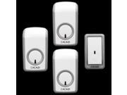1 doorbell buttons 3 doorbell receivers 350M remote control AC 110 220V Waterproof button elderly pager Wireless doorbell
