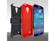For Samsung Galaxy S4 Hybrid Stand Case Red All Repair Parts USA Seller