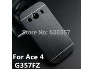 Luxury Metal Brush Aluminum PC Material Hard case for Samsung Galaxy Ace 4 G357 G357FZ Mobile Phone case Metal Back Cover