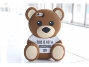 Arrival Cute 3D Cartoon Teddy Bear Soft Silicone Phone Case Back Cover for iPhone 5 5S 6 6 Plus