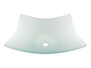 MR Direct 622 Frosted Glass Vessel Bathroom Sink