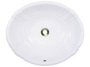 MR Direct o1815 Porcelain Vessel Drop In Bathroom Vanity Sink
