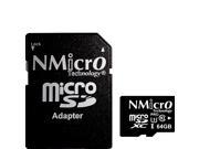 NMicro Technology 64GB 64G 64 G Go micro SD microSD U3 UHS 3 90MB s Read 45MB S Write UHS UHS I UHS 1 100% Made in Taiwan Flash MLS memory card with adapter mi