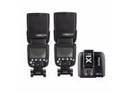 2*Godox V860II N I TTL HSS Wireless Flash Speedlite X1T N Trigger For Nikon