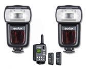 2 PCS Godox V850 GN58 High Speed Li ion Camera Speedlite Speedlight Flash with FT 16S Wireless Trigger