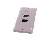 Digiwave Dual HDMI Wall Plate White