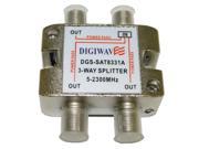 Digiwave 3 Way Splitter for 5 to 2400Mhz