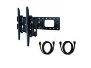 LCD4092BLK TygerClaw 32 to 63 inch Full Motion Wall Mount with 6 feet and 12 feet HDMI Male to Male Cable