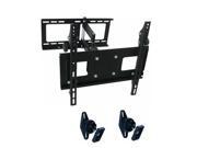 TygerClaw 23 to 42 inch Full Motion Wall Mount with Two Speaker mounts