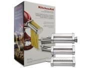 KitchenAid KSMPRA 3 Piece Pasta Roller Cutter Attachment Set Silver