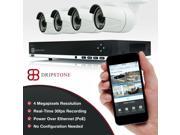 3MP 4 Channels NVR Network Video Recorder with 4x 3MP IP Bullet Cameras 1080p HD